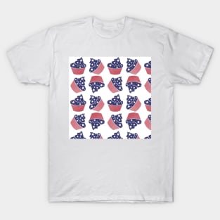 4 th of July cup cakes Pattern T-Shirt